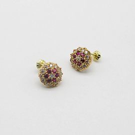 AROS FRUTILLA CUBICS RUBI /O.ROJO
